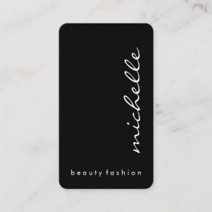 Minimalist / Cursive Text / Vertical Business Card