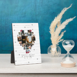Minimalist custom 18 heart Shaped Photo gifts gf P Plaque