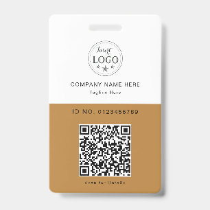 Minimalist Custom Badge with Logo & QR Code