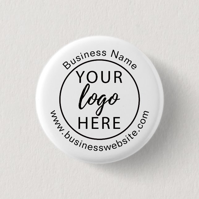 Minimalist Custom Business Logo  1 Inch Round Button (Front)