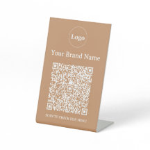 Minimalist Custom Business Logo and QR Code 