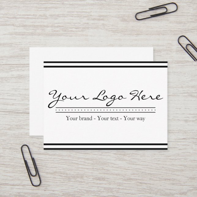 Minimalist Custom Business Logo Card (Front/Back In Situ)