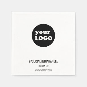 Minimalist Custom Business Logo Napkin