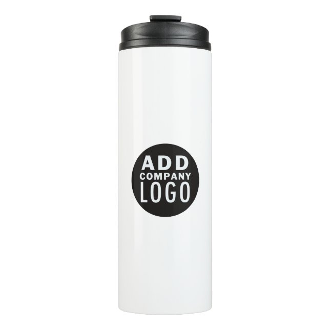 Minimalist Custom Business Logo Promotional Thermal Tumbler (Front)