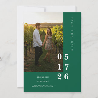 Minimalist Custom Classy Photol Wedding Save The Date