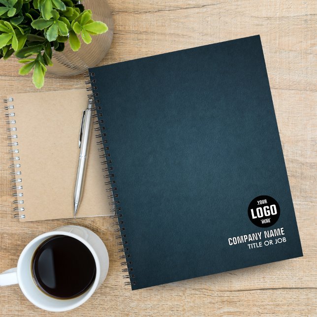Minimalist Custom Company Logo & Job Title Noteboo Notebook (Minimalist Custom Company Logo & Job Title Notebook)