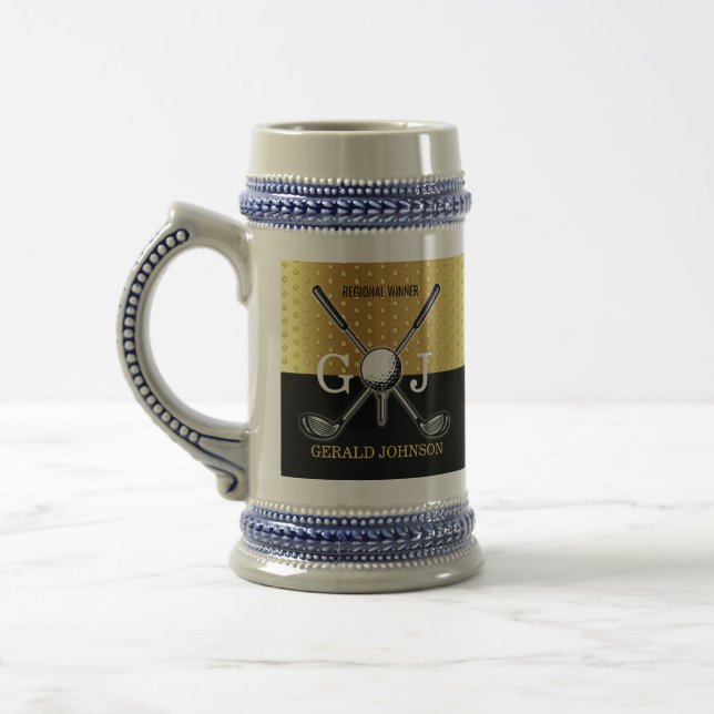 Minimalist Custom Elegant Golf Monogram Design Mug (Left)
