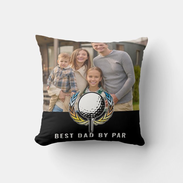 Minimalist Custom Elegant Golf Monogram Design Throw Pillow (Front)