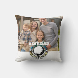 Minimalist Custom Elegant Golf Monogram Design Throw Pillow