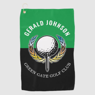 Minimalist Custom Elegant Golf Monogram Towel