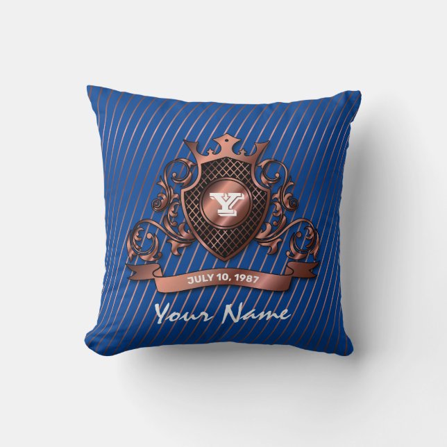 Minimalist Custom Elegant Monogram Design Throw Pillow (Front)