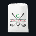 Minimalist Custom Golf Monogram Design Favour Bag<br><div class="desc">Minimalist Custom Elegant Golf Monogram Design by Edward Eksi. Easy modification of INITIALS and TEXTS for your needs.</div>