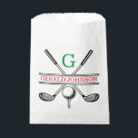 Minimalist Custom Golf Monogram Design Favour Bag<br><div class="desc">Minimalist Custom Elegant Golf Monogram Design by Edward Eksi. Easy modification of INITIALS and TEXTS for your needs.</div>