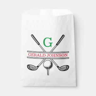 Minimalist Custom Golf Monogram Design Favour Bag