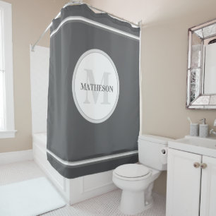 Minimalist Custom Hotel Monogram Chic Grey