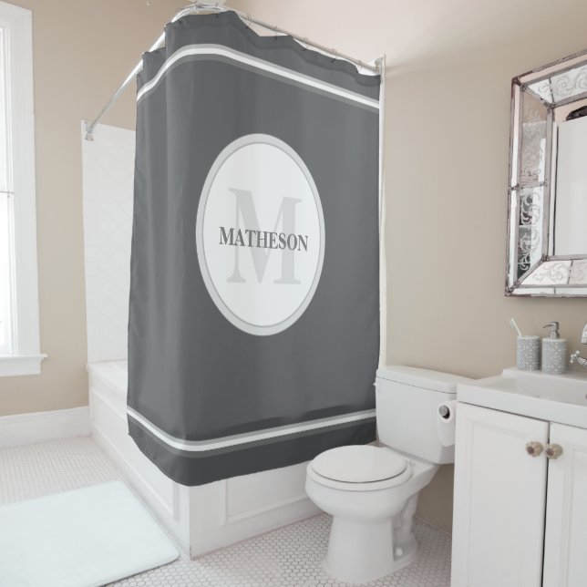 Minimalist Custom Hotel Monogram Chic Grey (In Situ)