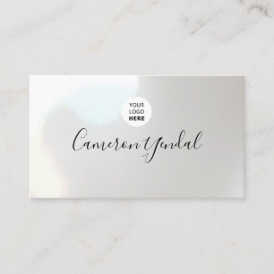 Minimalist custom logo black and white elegant business card
