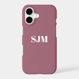 Minimalist Custom monogram name dusty rose white