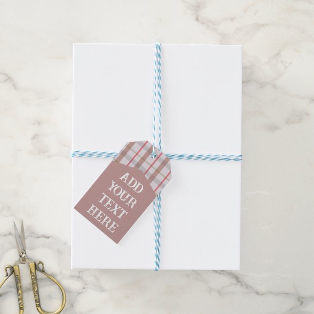 Minimalist custom name Gift Tag (With Twine)