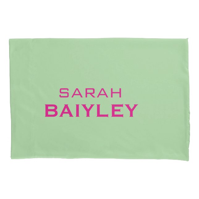 Minimalist custom name modern  pillowcase (Front)