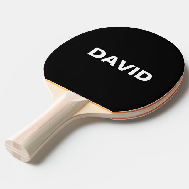 Minimalist Custom Name Or Logo Ping Pong Paddle (Front Angle)