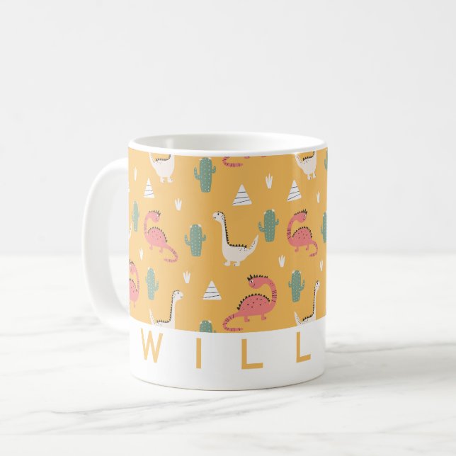 Minimalist Custom Name Personalized Coffee Mug (Front Left)