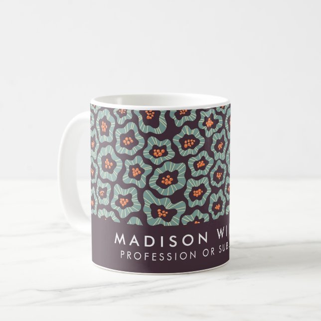 Minimalist Custom Name Personalized Coffee Mug (Front Left)