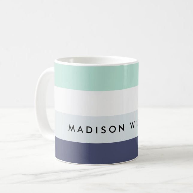 Minimalist Custom Name Personalized Coffee Mug (Front Left)