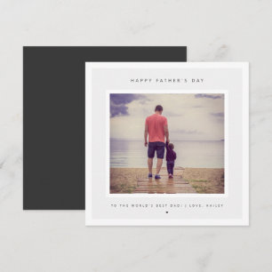 Minimalist Custom Photo Father's Day Modern Card