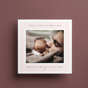 Minimalist Custom Photo First Father's Day Modern Card