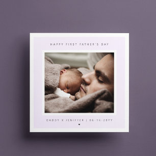 Minimalist Custom Photo First Father's Day Modern Card