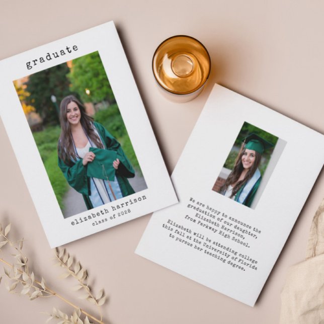 Minimalist Custom Photo | Graduation Announcement (Creator Uploaded)