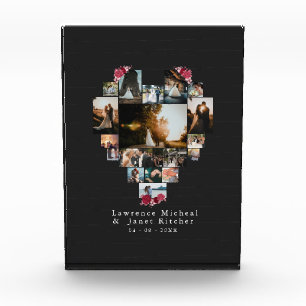 Minimalist custom pink 18 heart Shaped photos gift