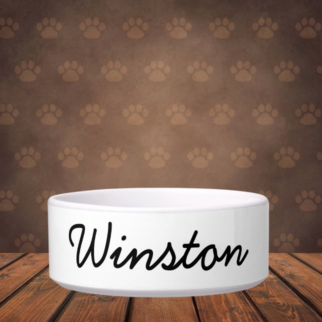 Minimalist Custom Script Pet Name Bowl (Creator Uploaded)