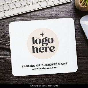 Minimalist Custom Text Business Company Logo Mouse Pad