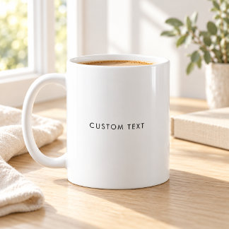 Minimalist Custom Text Coffee Mug