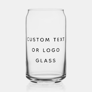 Minimalist Custom Text Or Logo Can Glass