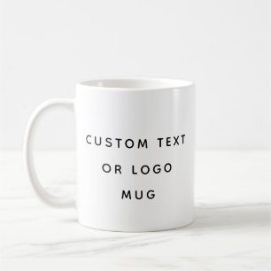 Minimalist Custom Text Or Logo Mug