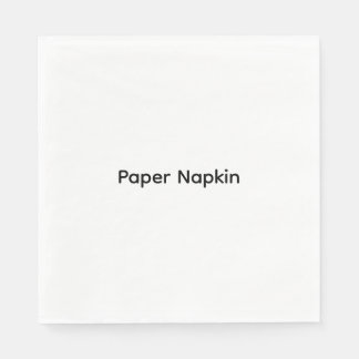 Minimalist Custom Text Personalized Paper Napkin