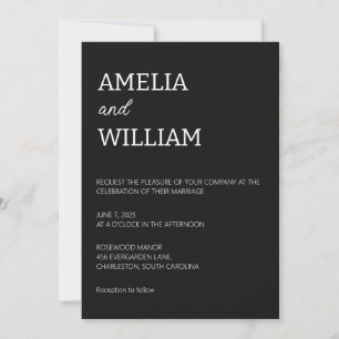 Minimalist Custom Wedding Invitation Template