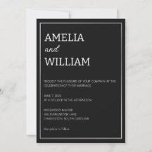 Minimalist Custom Wedding Invitation Template 