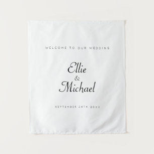 Minimalist Custom Wedding Welcome Tapestry