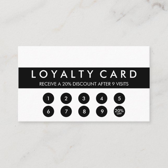 Minimalist Customer Loyalty Card (Front)