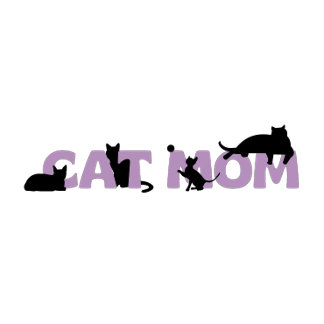 Minimalist Customizable Cat Mom Text Shadow Image T-Shirt