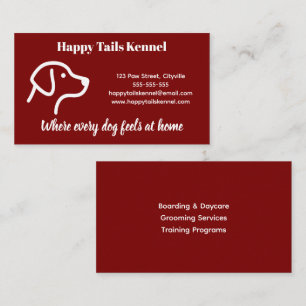 Minimalist Customizable Kennel Business Card