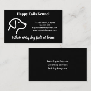 Minimalist  Customizable Kennel Business Card 