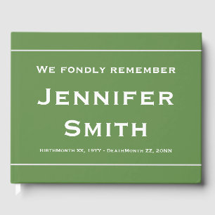 Minimalist & Customized Condolences Guestbook