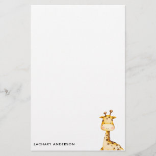 Minimalist Cute Baby Giraffe For Kids Stationery