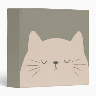 Minimalist Cute Cat Art Pet Kid Children Binder