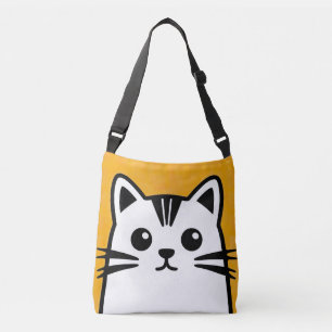 Minimalist Cute Cat Face Crossbody Bag